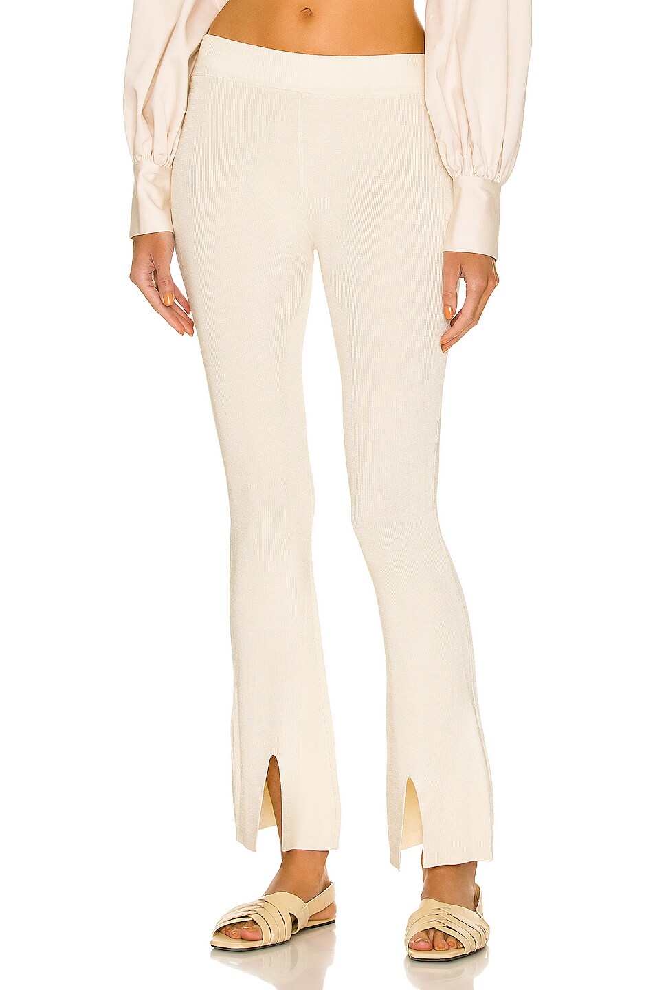 Image 1 of Auteur Knitted Pants in Light Cream