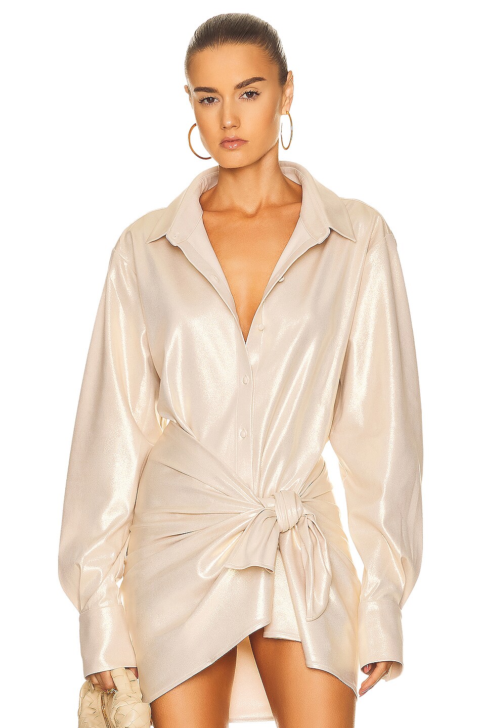 Image 1 of AEXAE Button Down Shirt in Gold