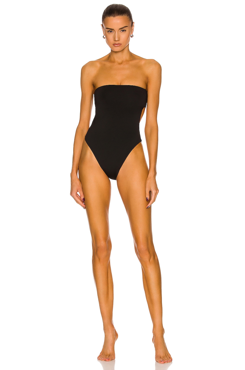 Image 1 of AEXAE Bandeau Swimsuit in Black