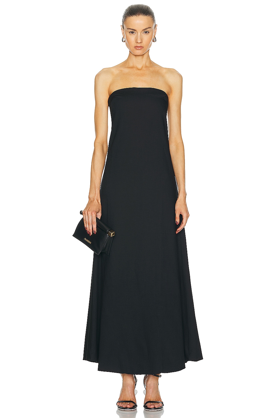 Image 1 of AEXAE Column Maxi Dress in Black