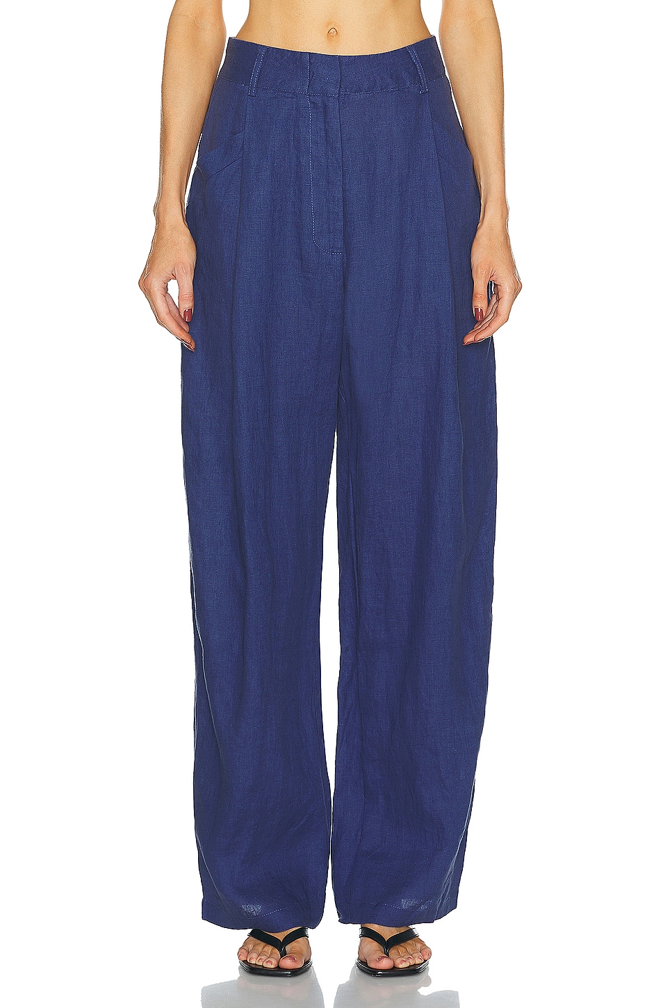 Image 1 of AEXAE High Rise Trouser in Navy