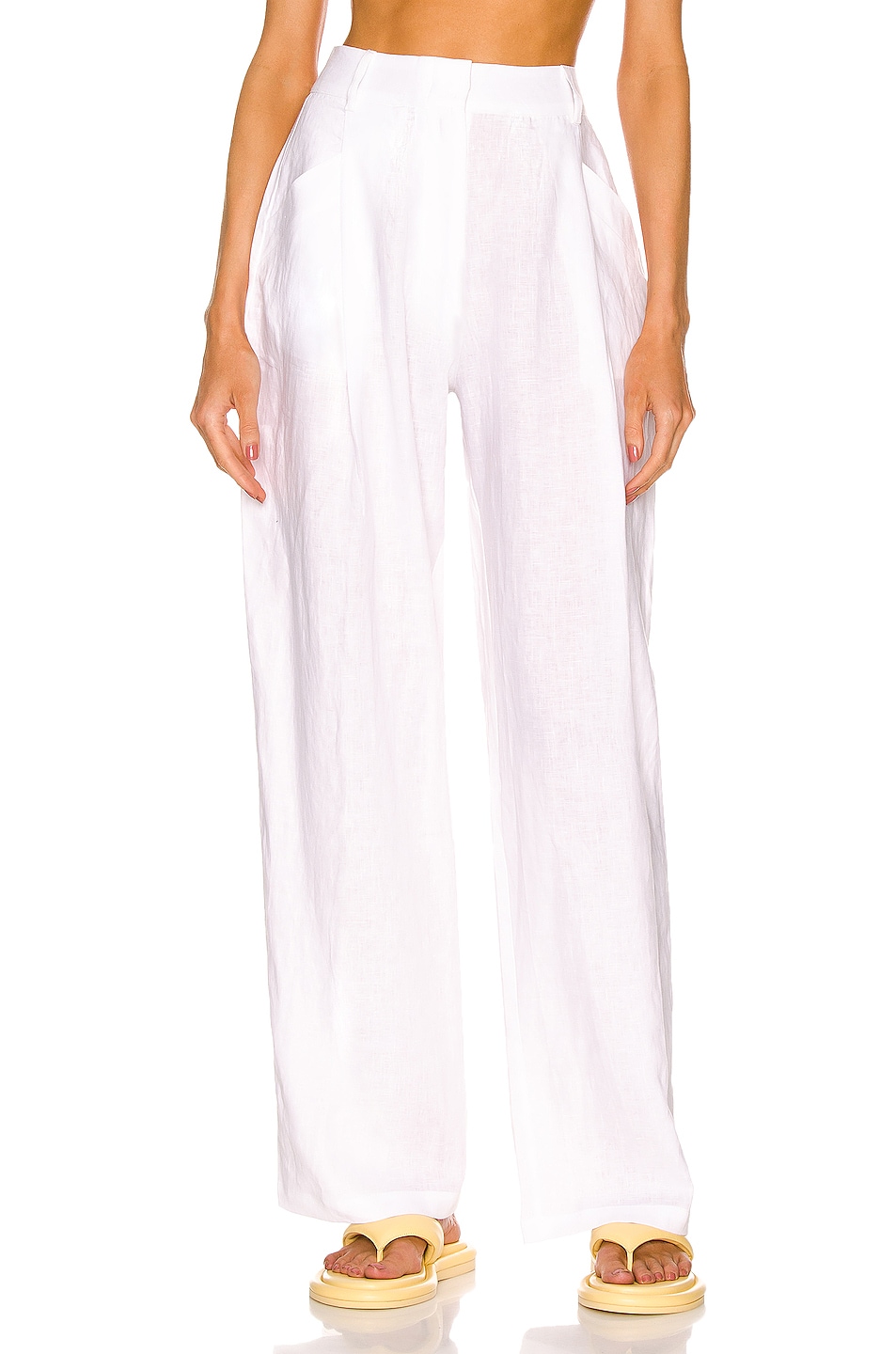 Image 1 of AEXAE Linen Trousers in White