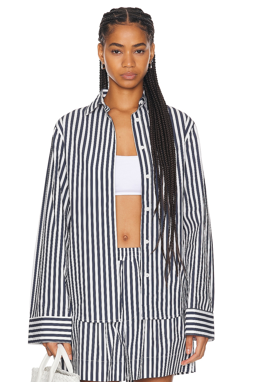 Image 1 of AEXAE Button Up Shirt in Stripe