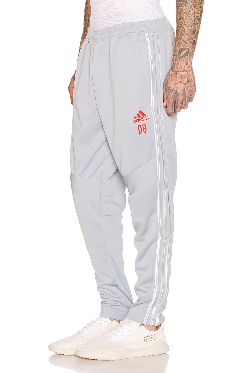 Image 1 of adidas Football Tiro Predator Beckham Pants in White & Clear Grey