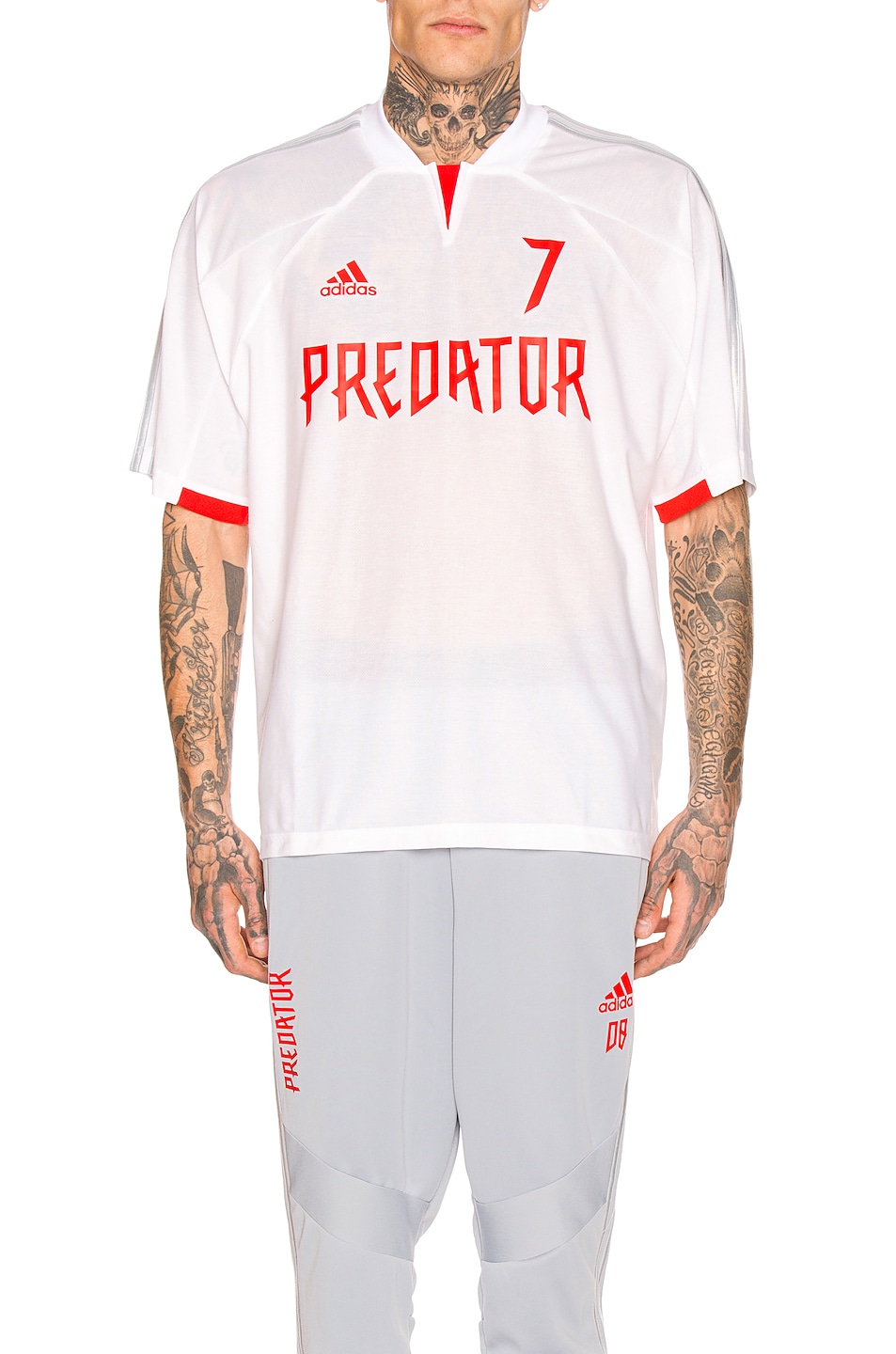 Image 1 of adidas Football Predator Beckham Jersey in White & Clear Grey