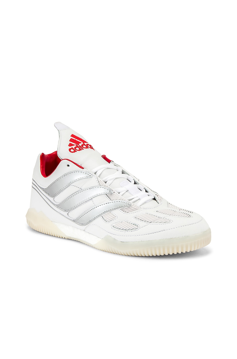 Image 1 of adidas Football Predator Precision Beckham Sneaker in White & Silver & Red