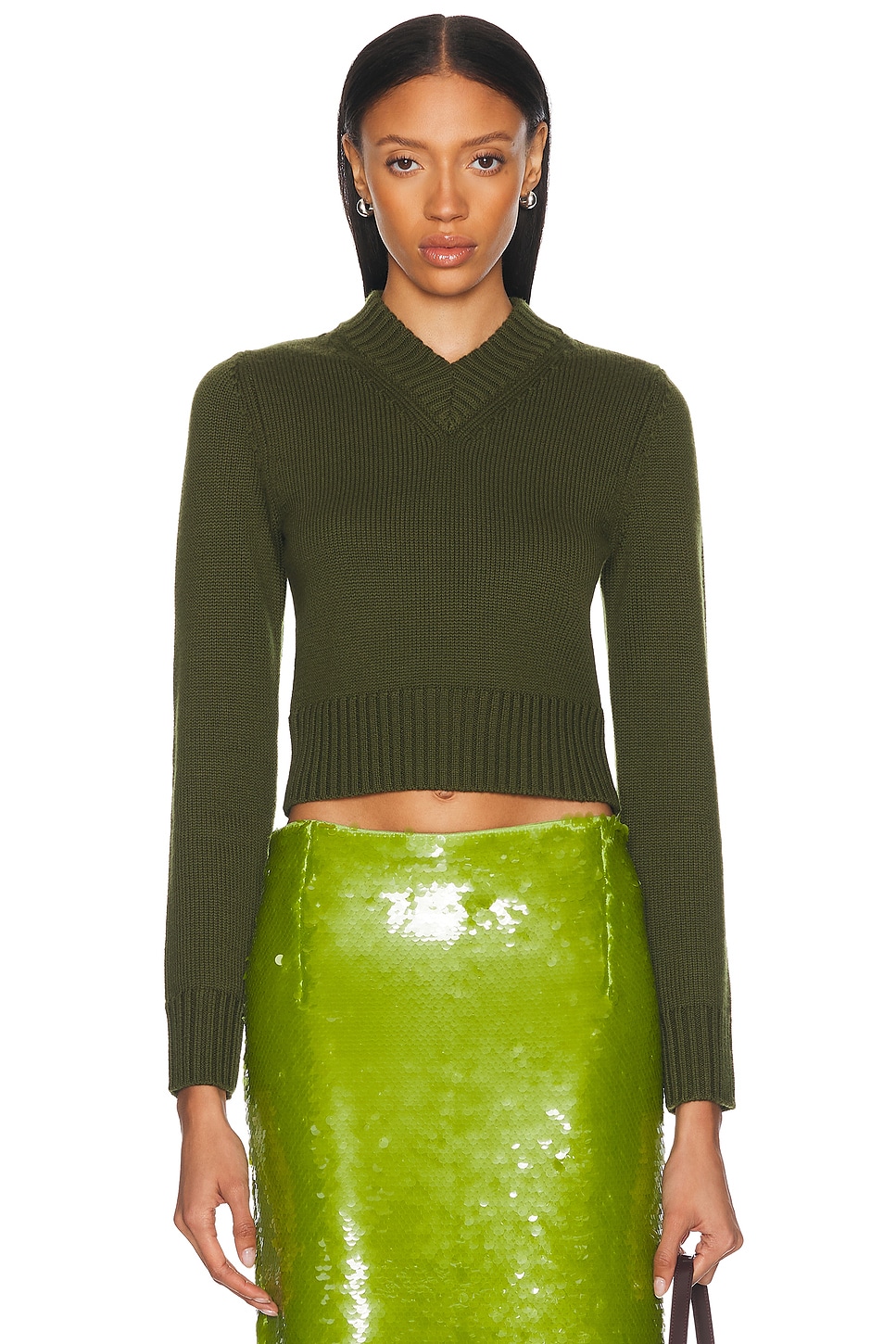 Image 1 of ALFIE Mona Sweater in Forrest Green