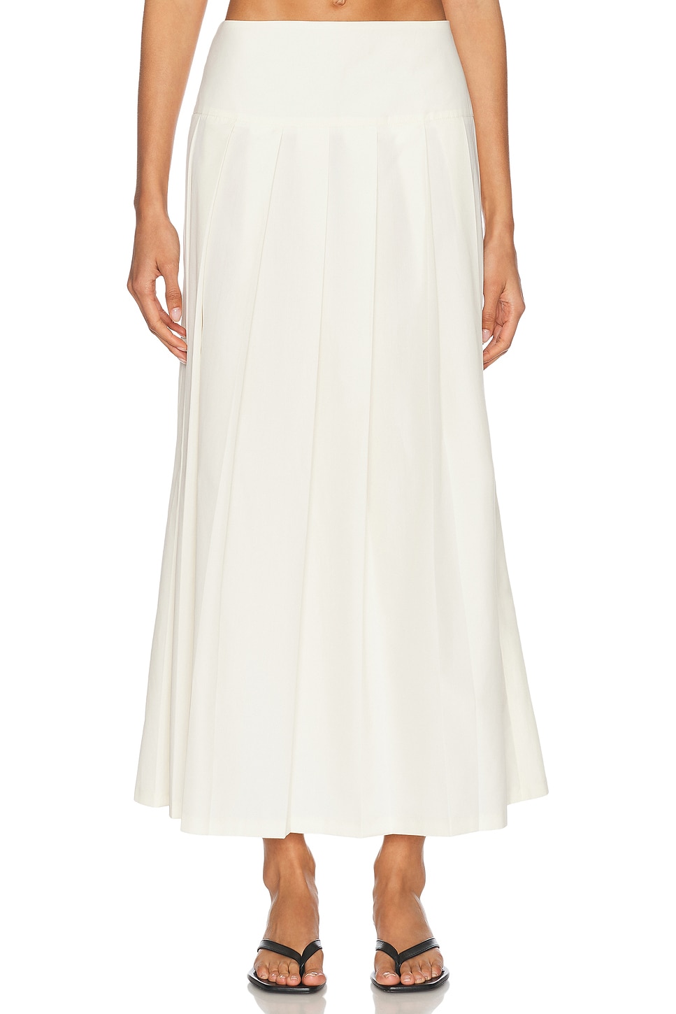 Plissee Skirt in Cream