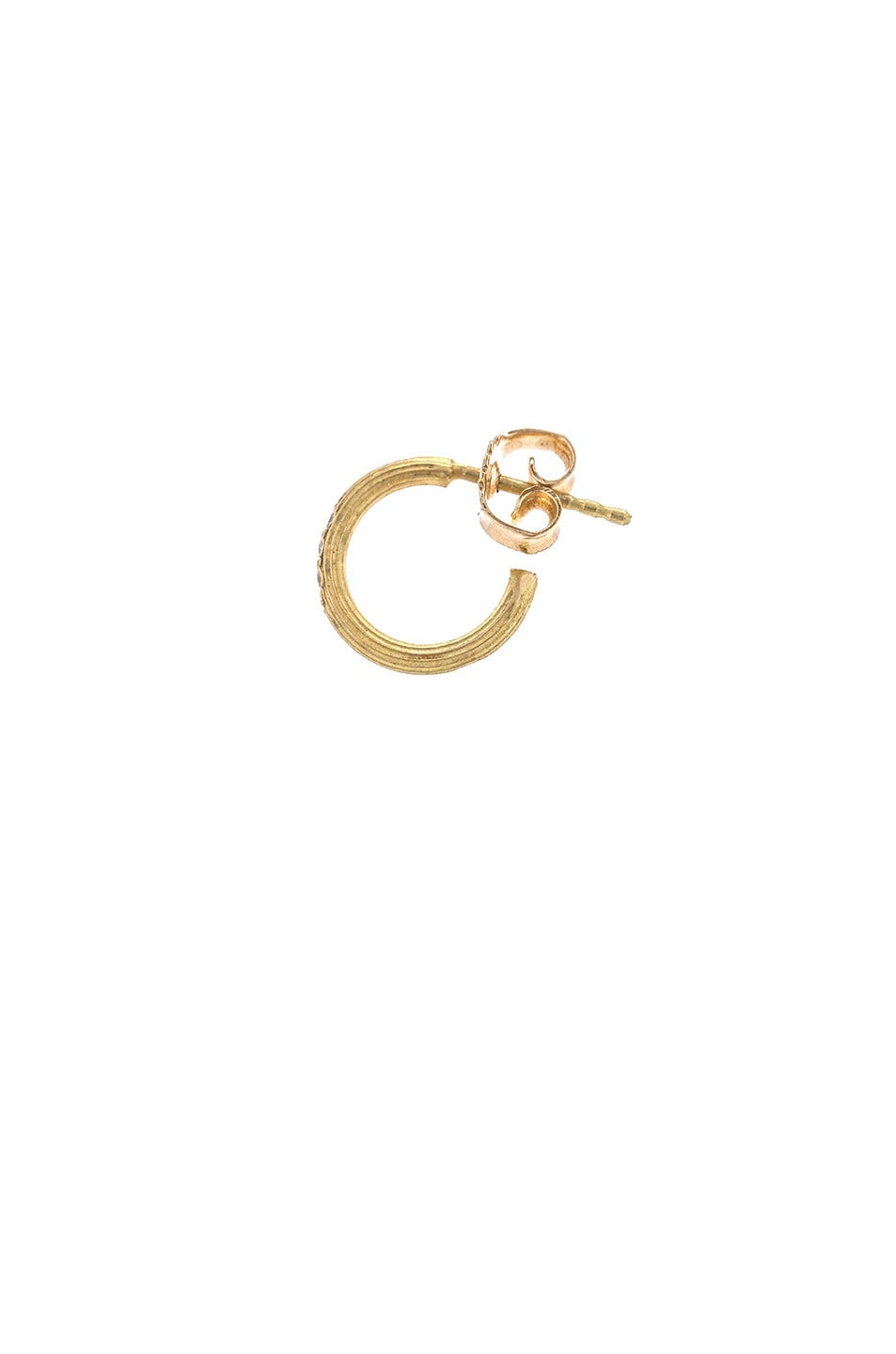 Image 1 of Afin Atelier Small Single Hoop Earring With Diamonds in Gold