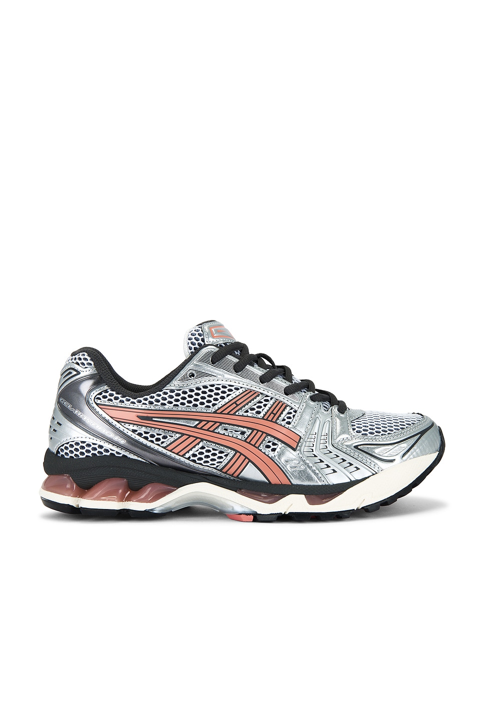 Image 1 of Asics GEL-KAYANO 14 Sneaker in White & Papaya