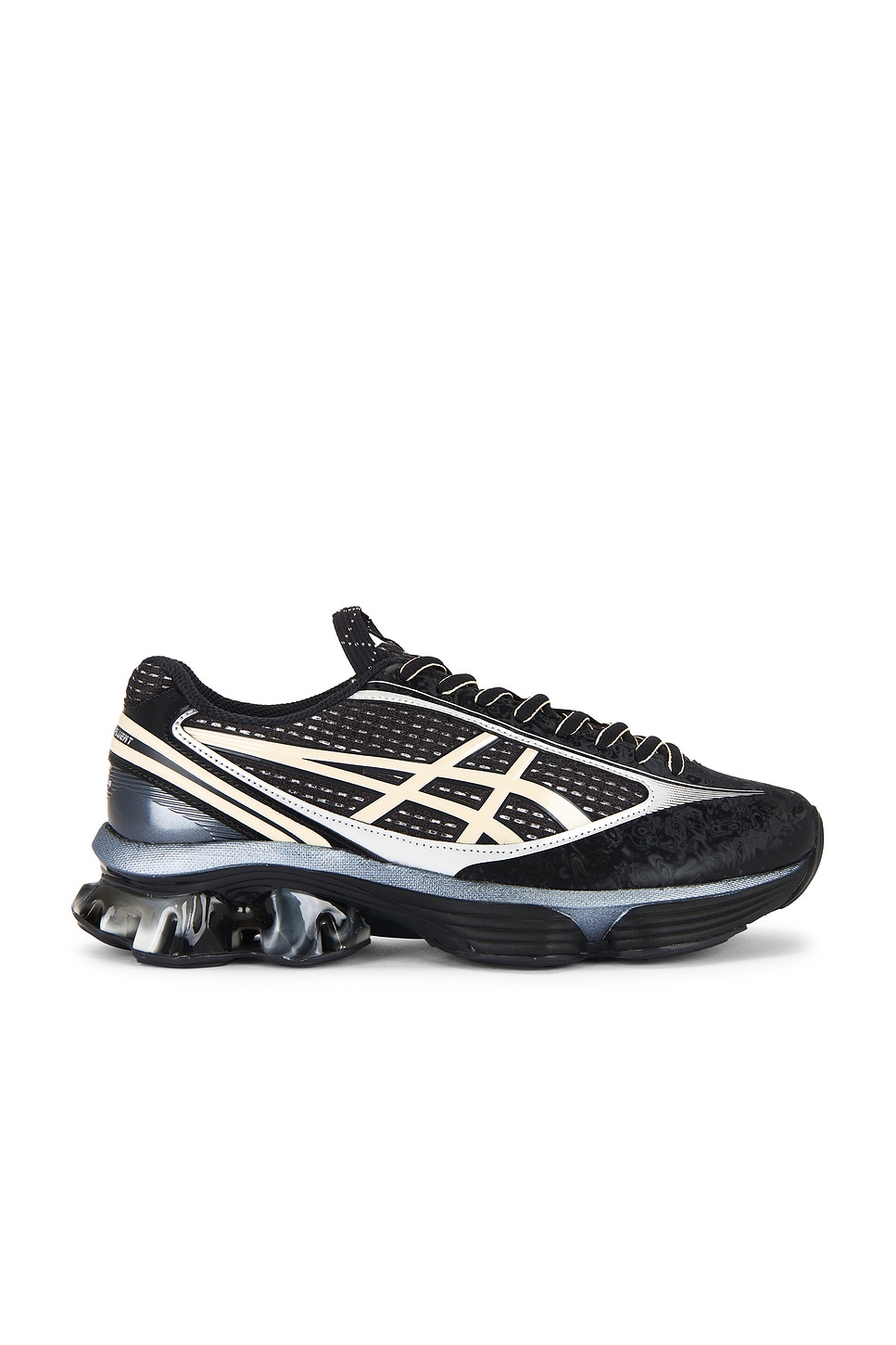 Image 1 of Asics US6-S Gel-Kinetic Fluent Sneaker in Black & Vanilla