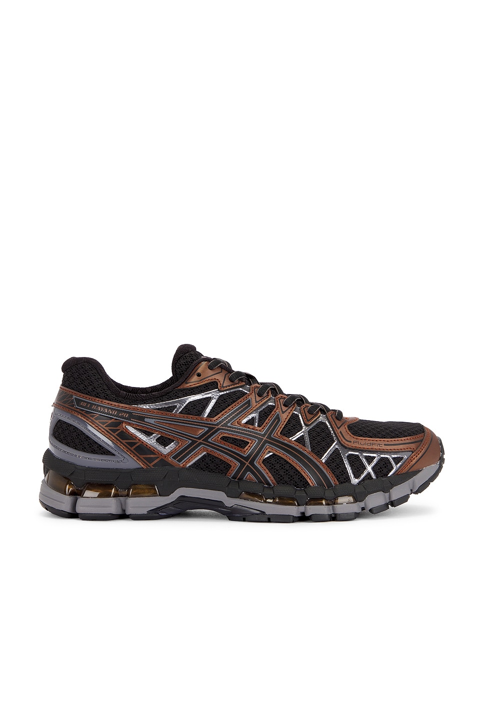 Image 1 of Asics Gel-Kayano 20 Sneaker in Black & Reddish Brown