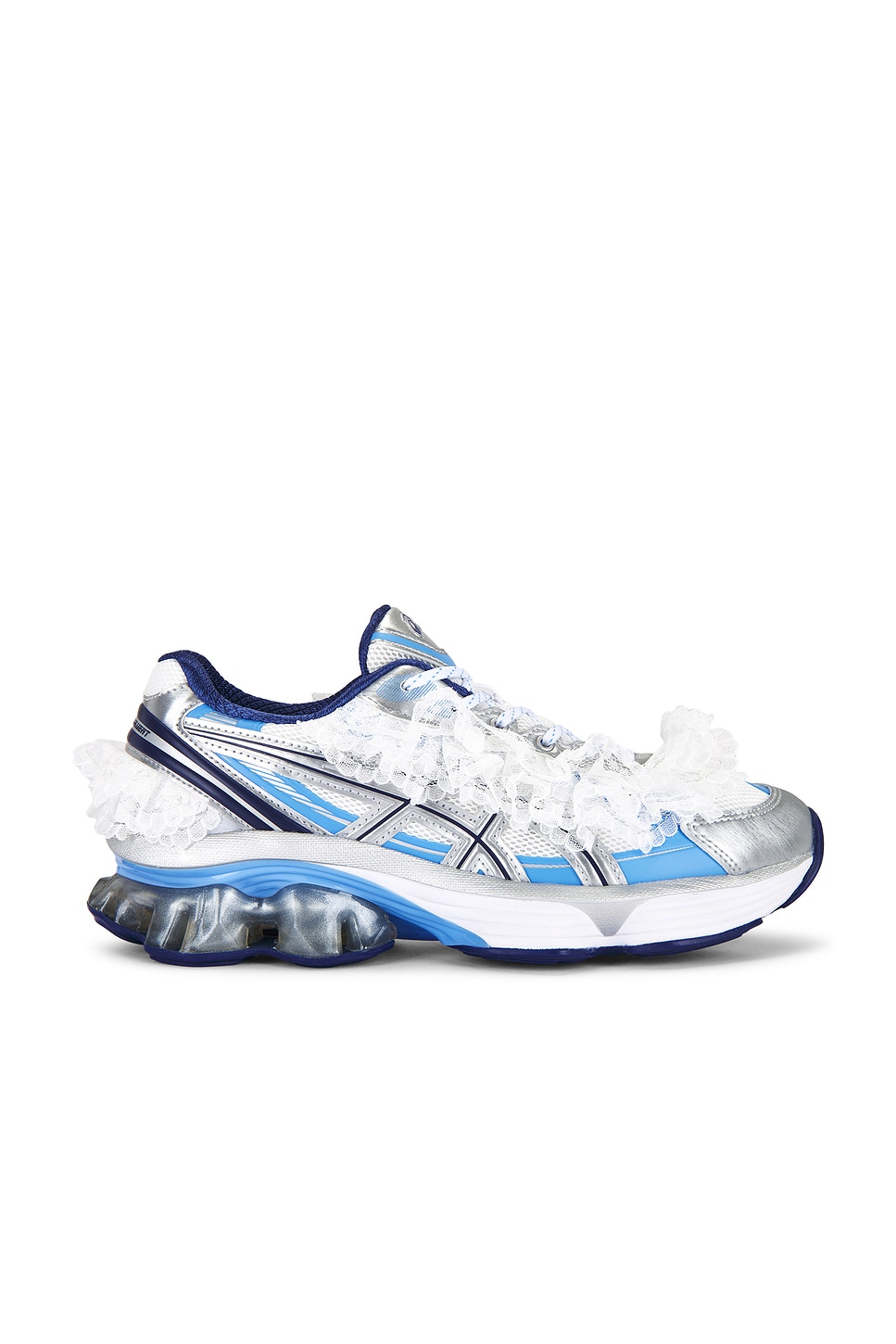 Image 1 of Asics X Shushu/Tong Gel-Kinetic Fluent in White & Dive Blue