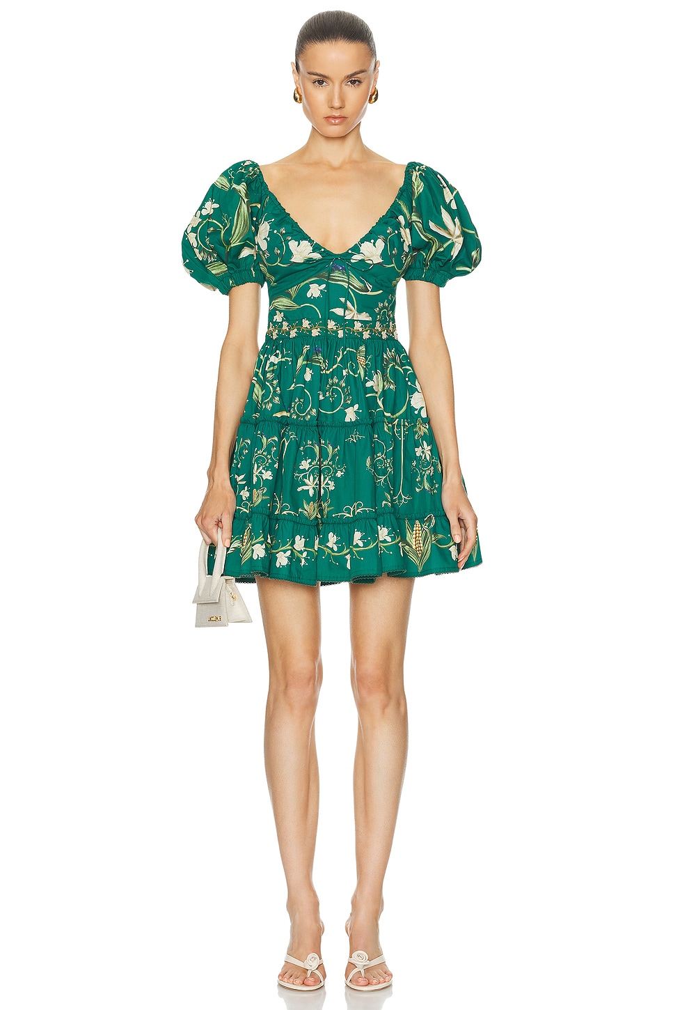 Image 1 of Agua by Agua Bendita Manzanilla Mini Dress in Emerald