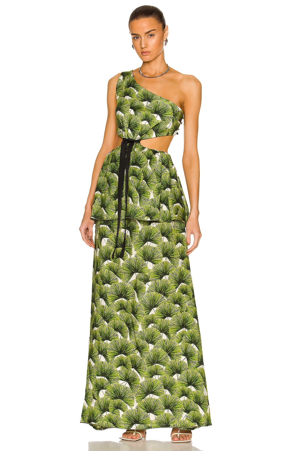 Image 1 of Agua by Agua Bendita Nogal Maxi Dress in Palma Mangle Dia