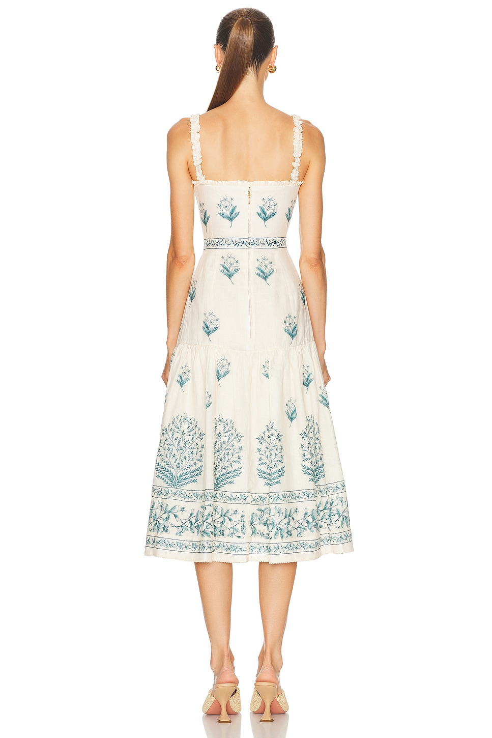 Image 3 of Agua by Agua Bendita Nispero Ceiba Midi Dress in Multicolor