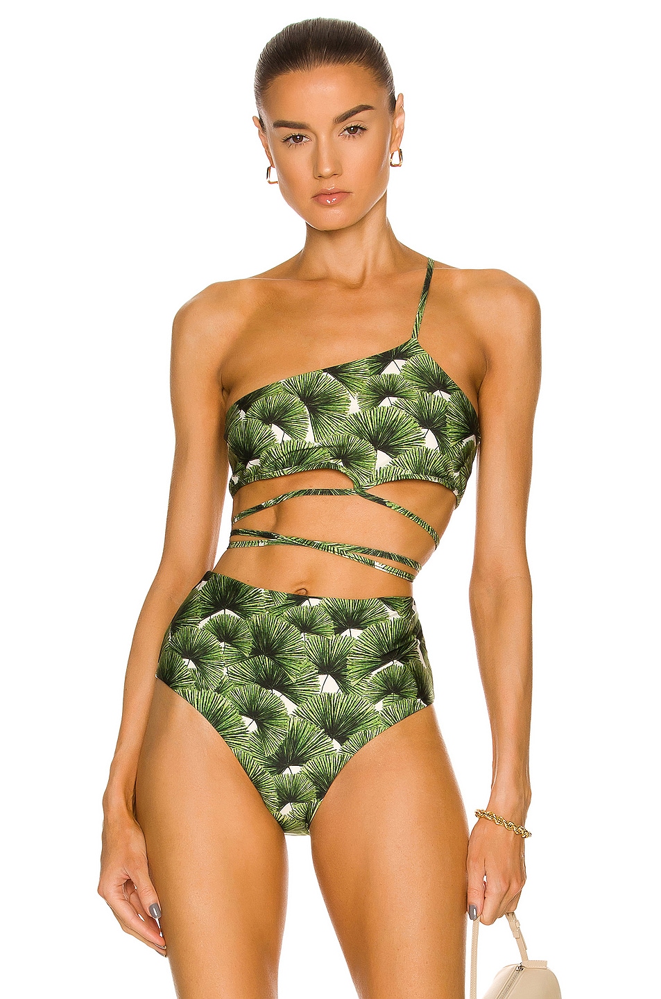 Image 1 of Agua by Agua Bendita Azucena Bikini Top in Palma Mangle Dia