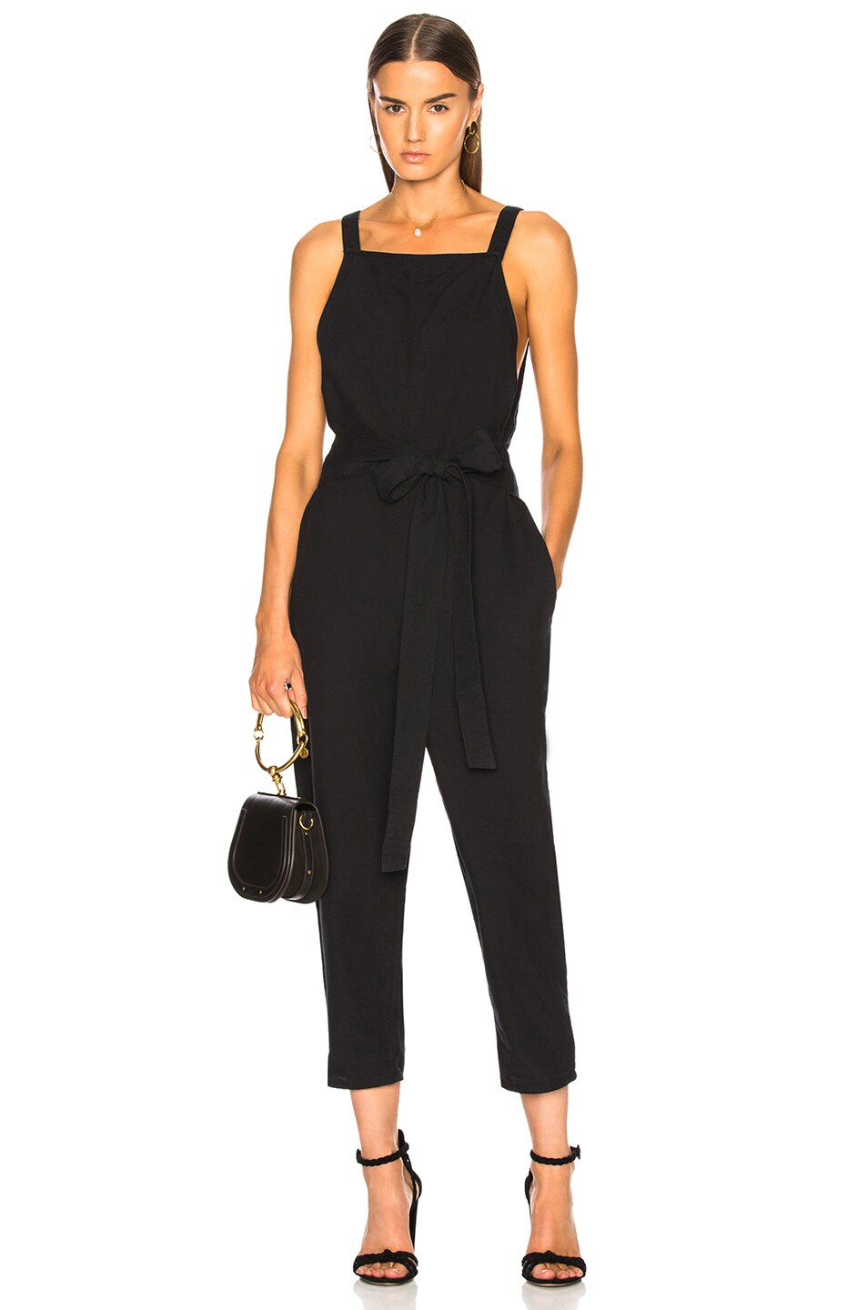 Image 1 of AG Jeans Darcy Jumpsuit in True Black