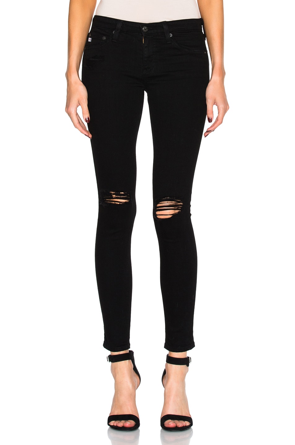 Image 1 of AG Jeans Leggings Ankle in 1 Year Black Pond