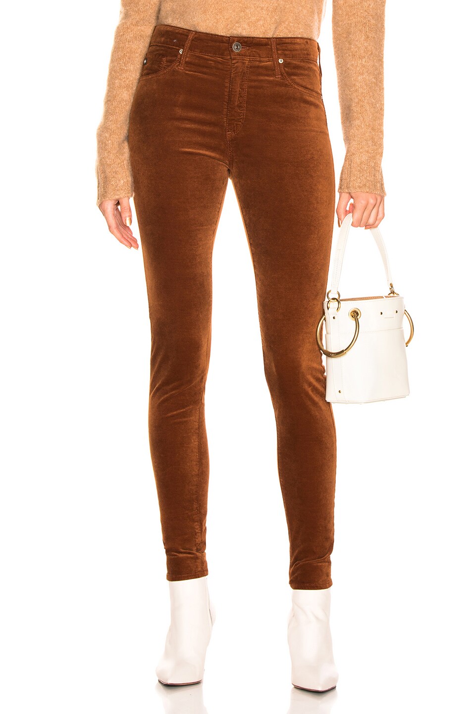 Image 1 of AG Jeans Farrah Skinny in Cognac