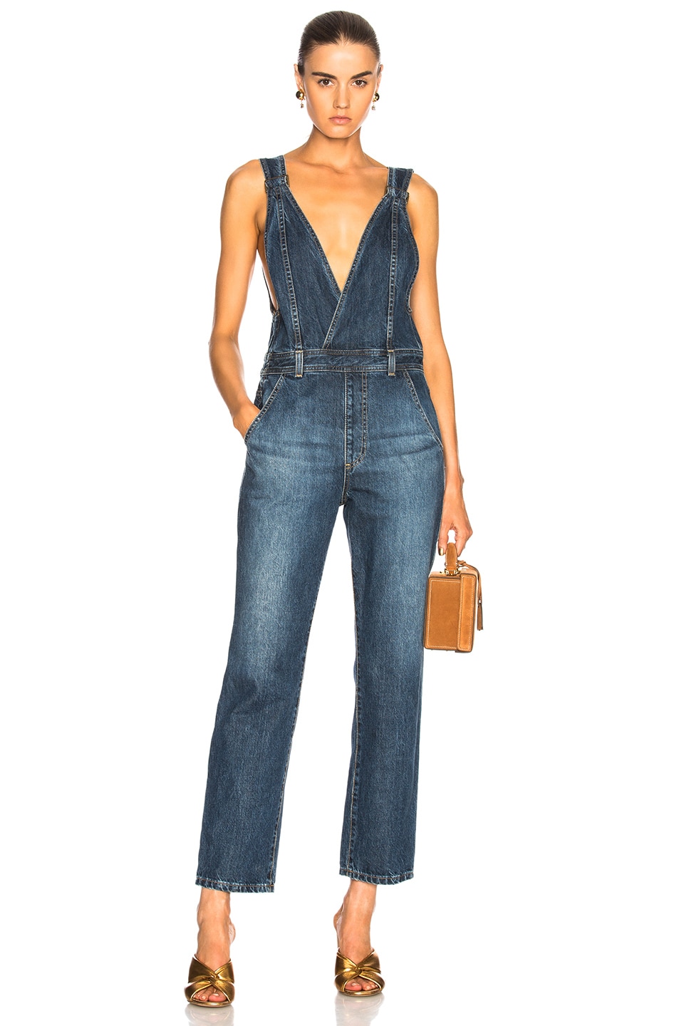 Image 1 of AG Jeans Mabel Overalls in Meadow
