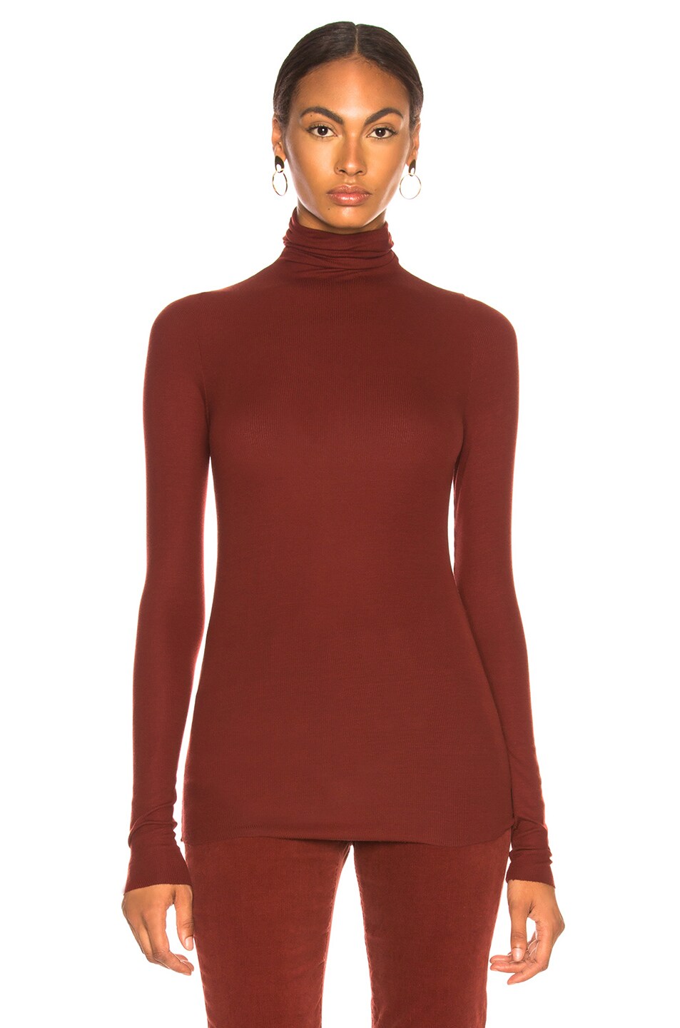 Image 1 of AG Jeans Chels Turtleneck in Tannic Red