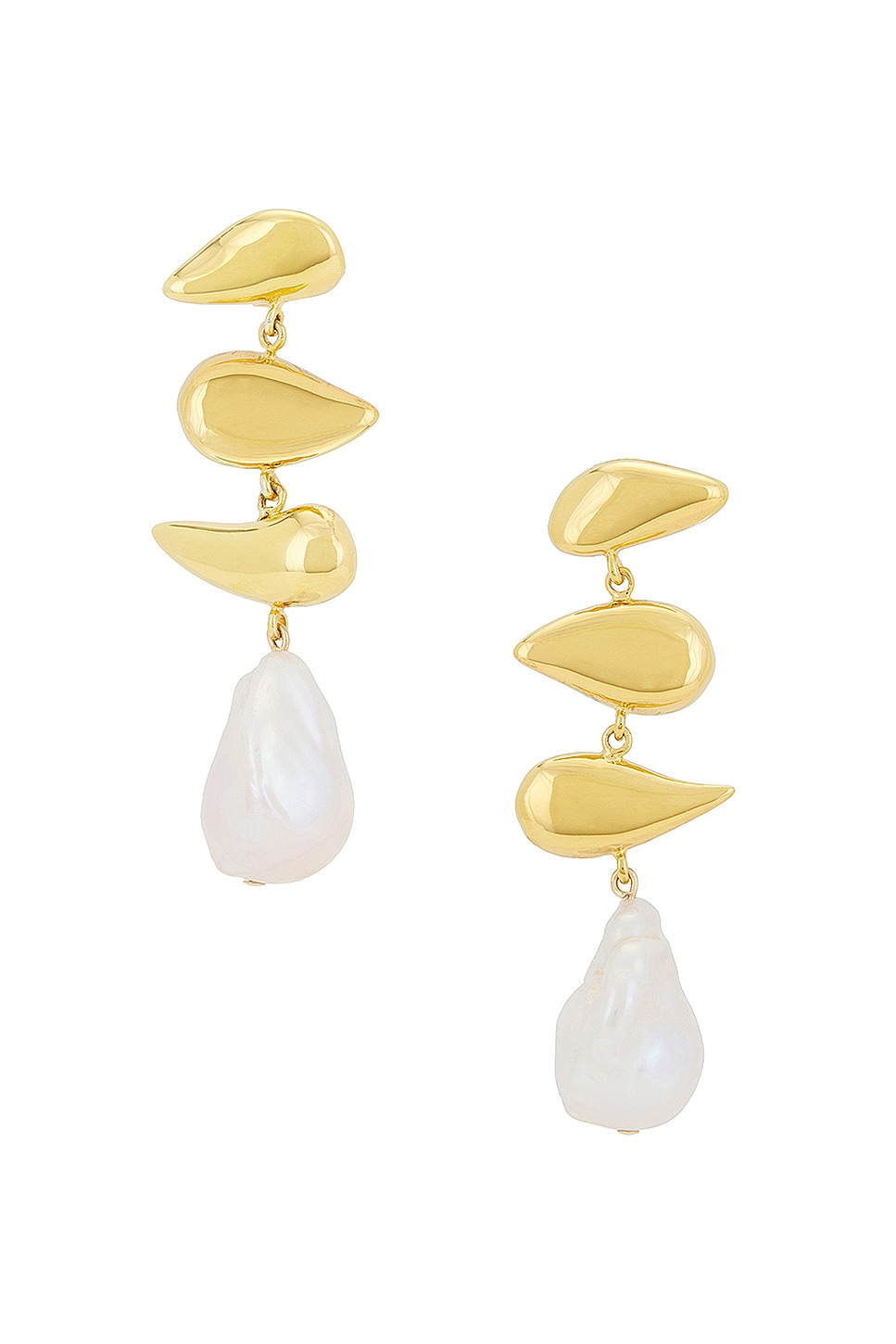 Image 1 of AGMES Flora Earrings in Gold Vermeil