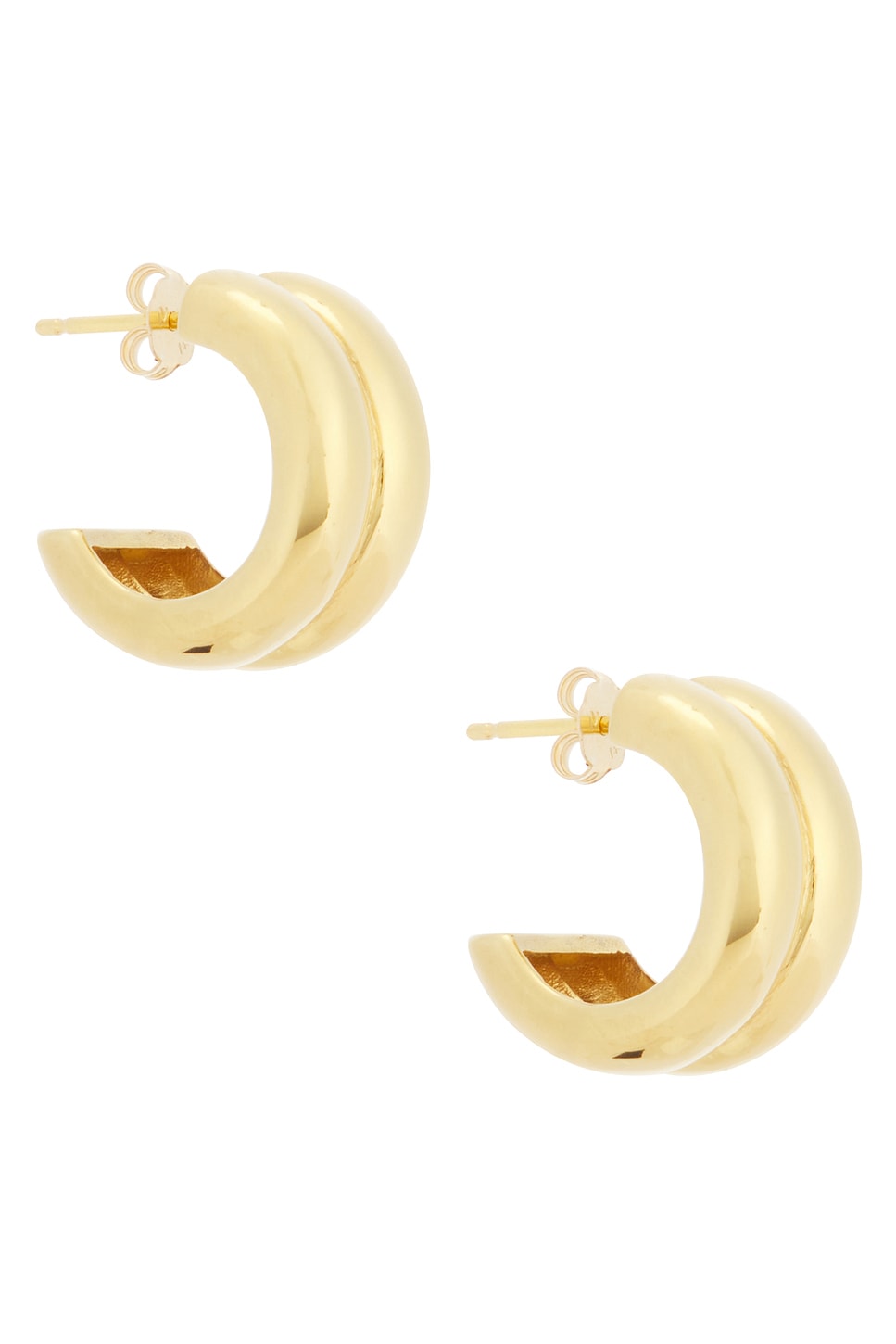Agmes Giulia Hoop Earrings In Gold