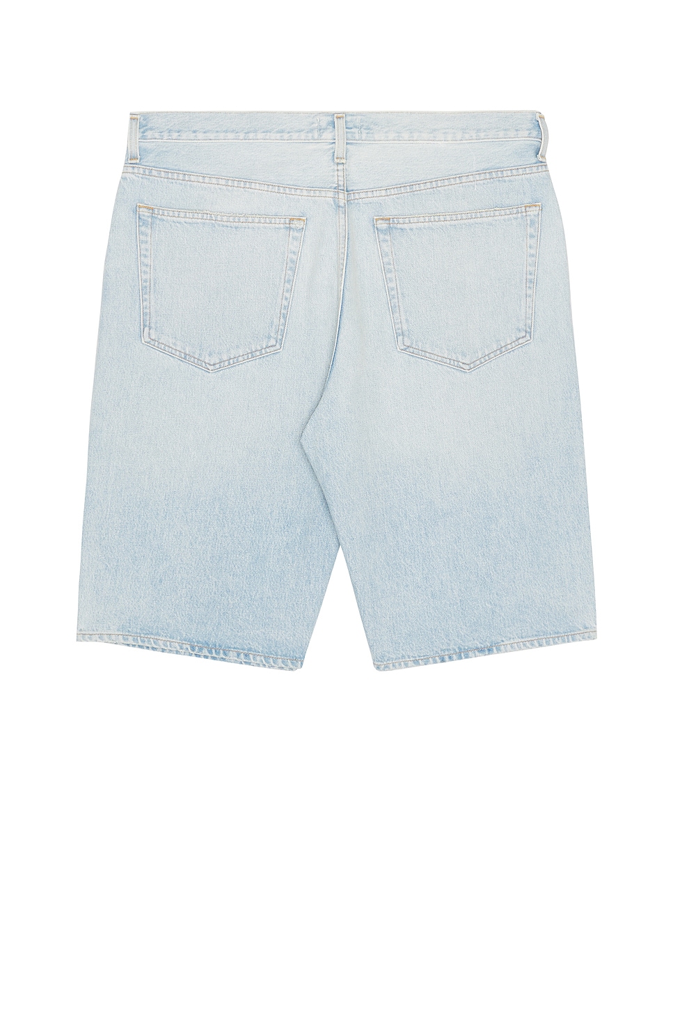 Agolde Skater Straight-leg Denim Shorts In Blue