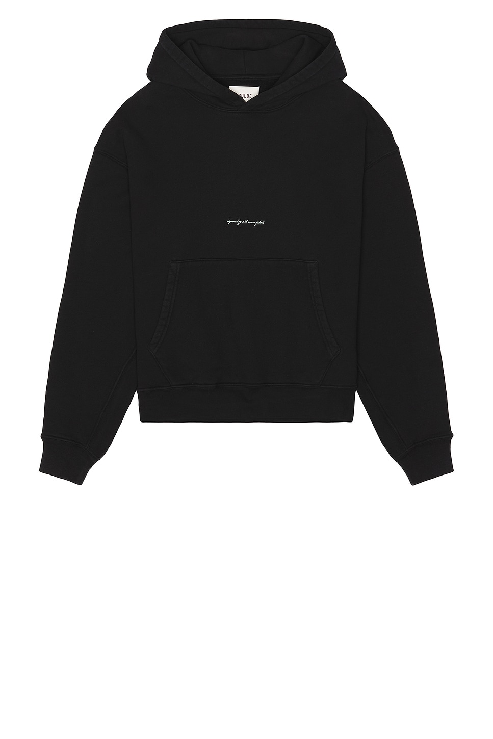 Image 1 of AGOLDE x RSVP Gallery Easton Hoodie in Black & Mint in Script Print