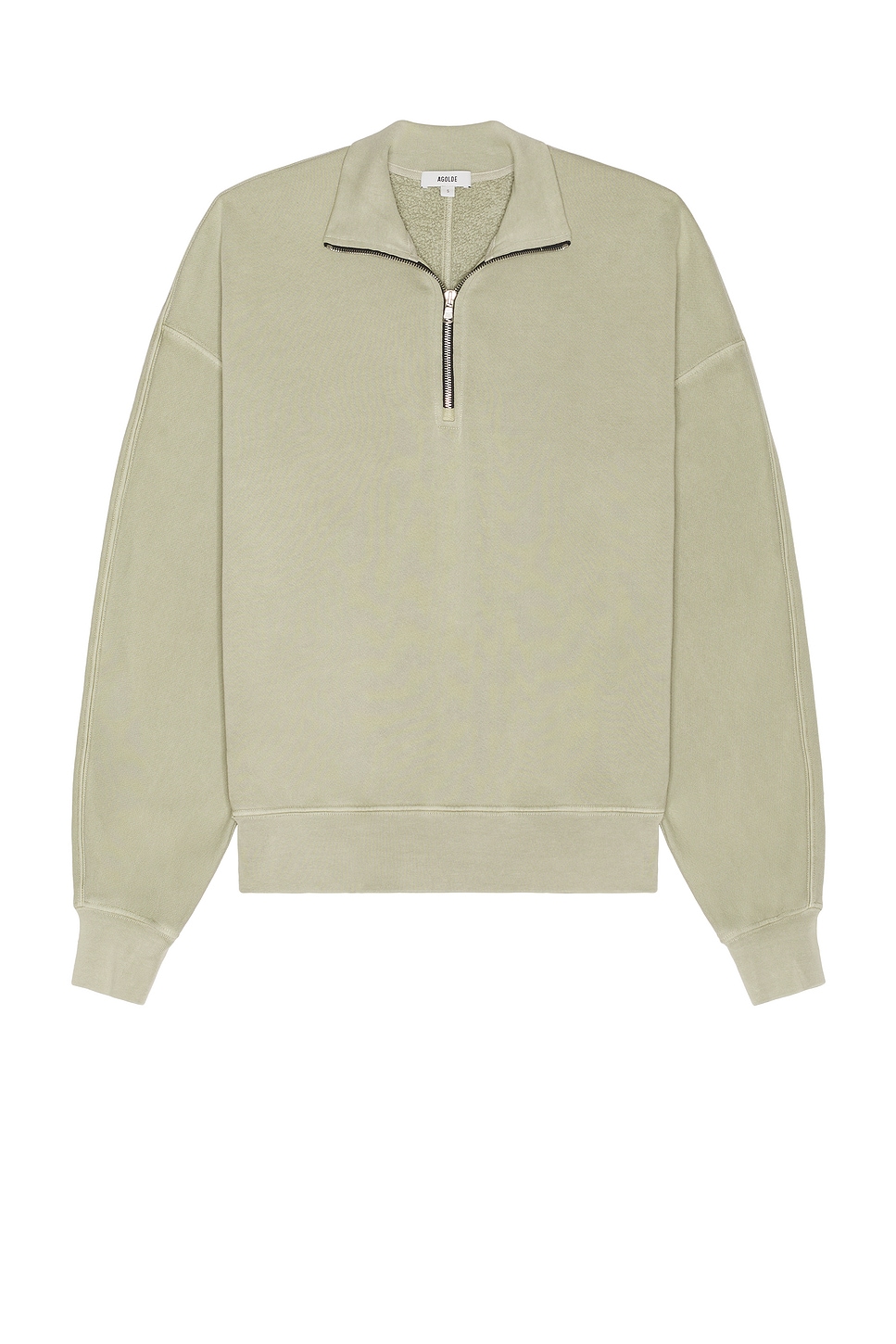 Image 1 of AGOLDE Idris Quarter Zip in Wicker