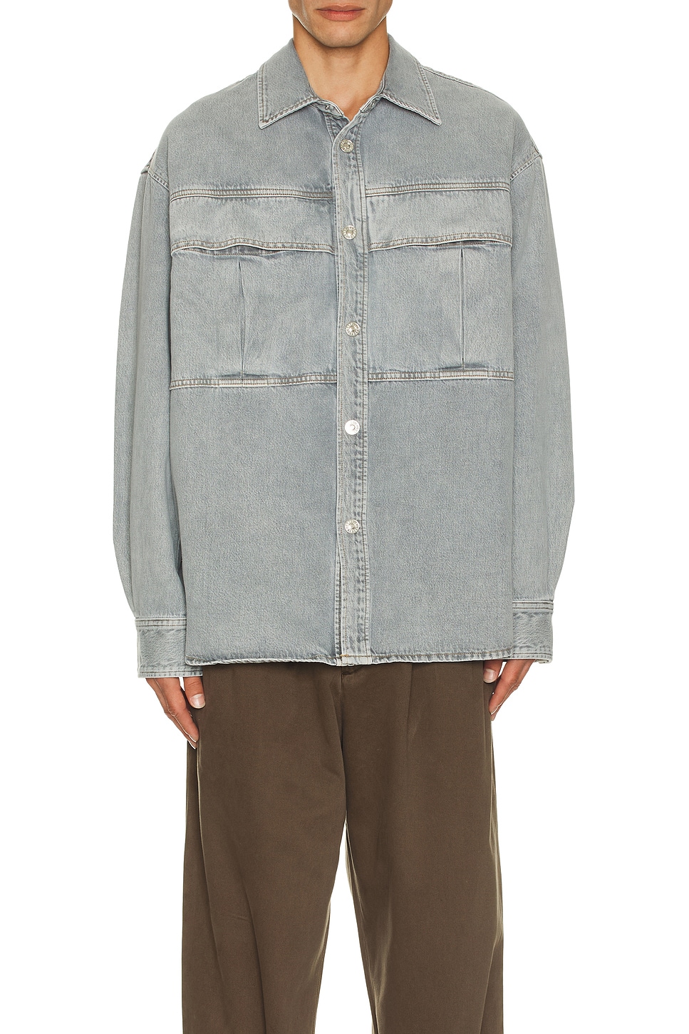 Image 1 of AGOLDE Axel Shirt in Tonic