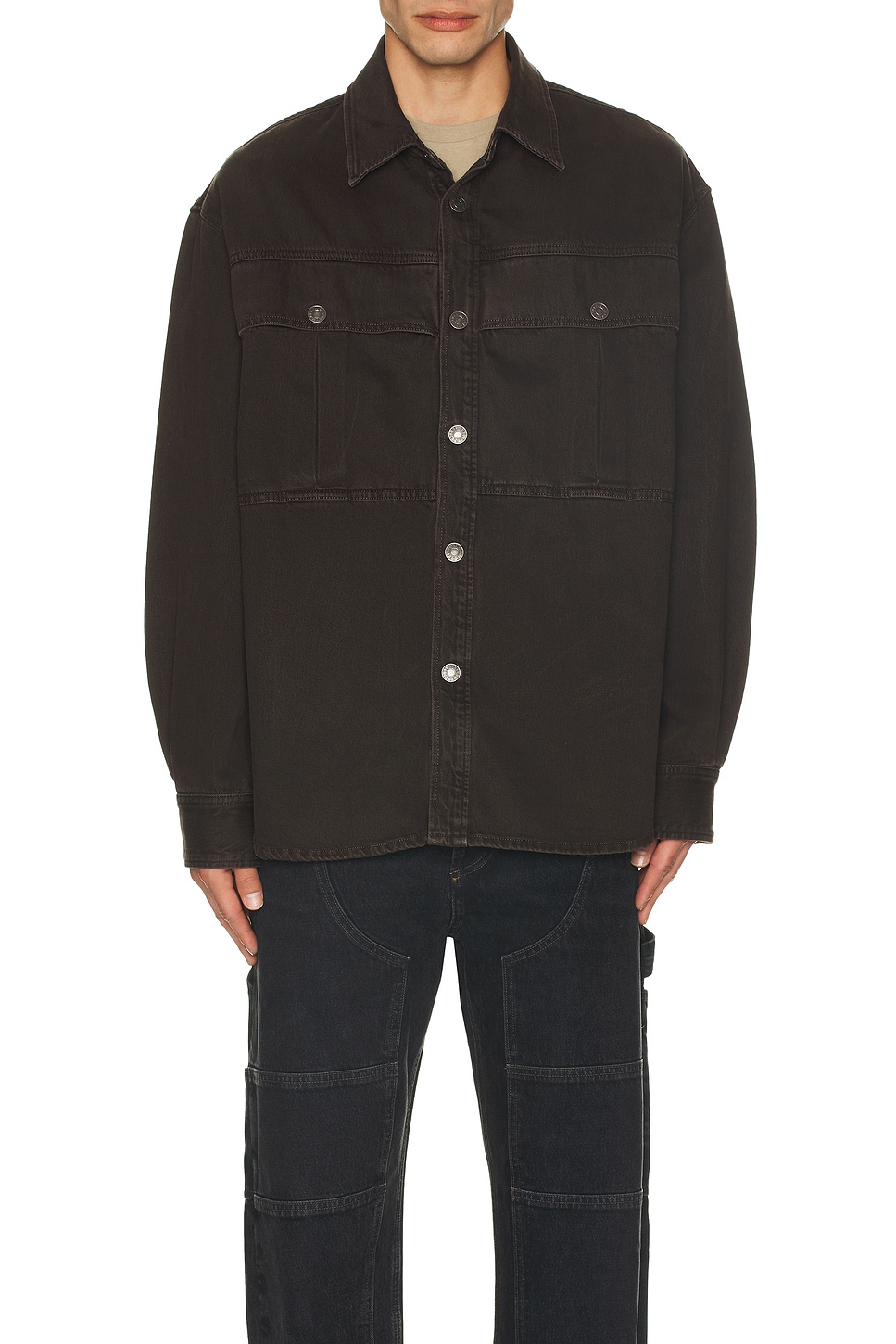 Image 1 of AGOLDE Axel Shirt in Umber