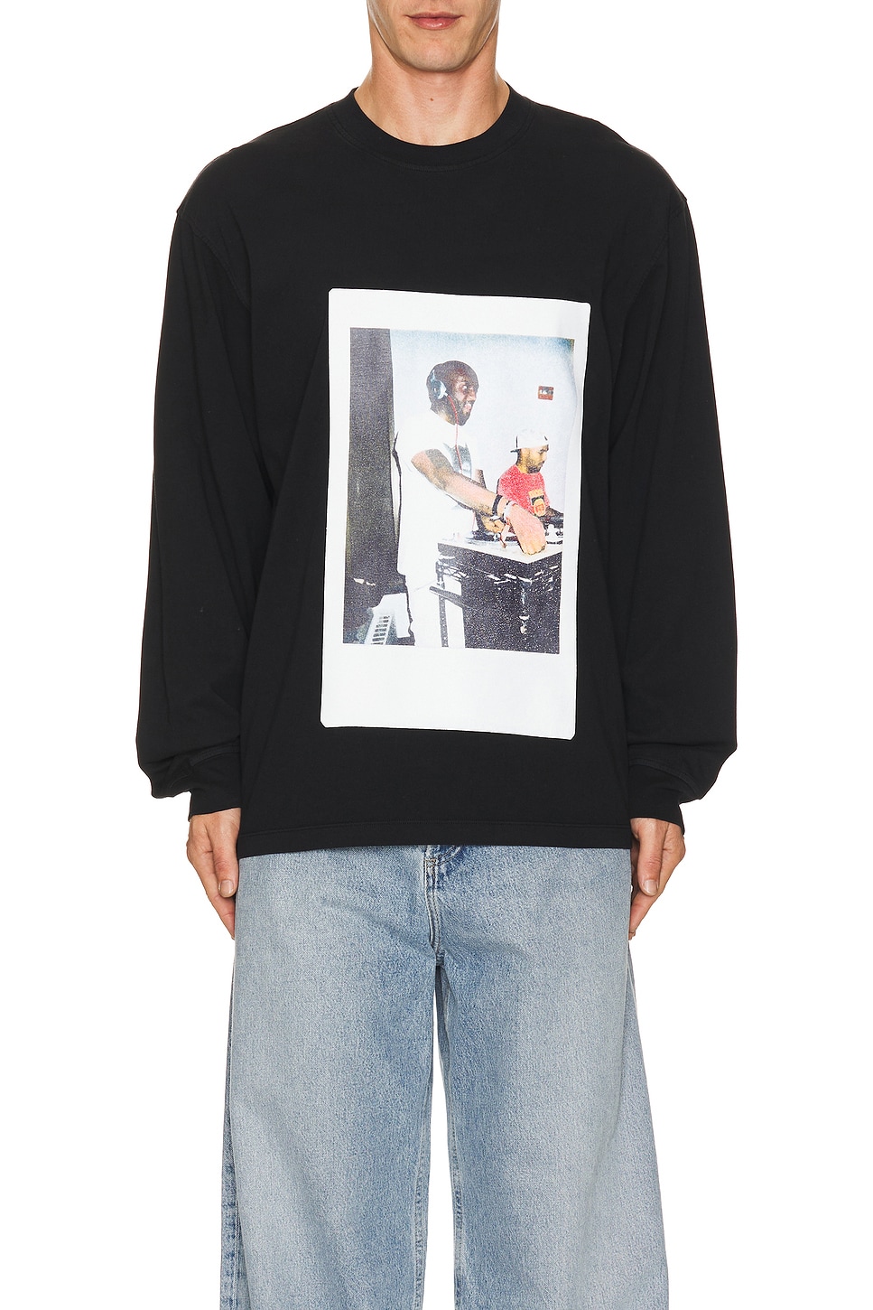 Image 1 of AGOLDE x RSVP Gallery Long Sleeve Crew in Black