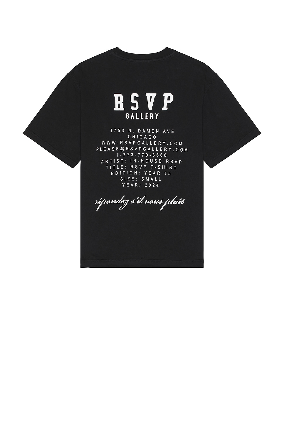 x RSVP Gallery Short Sleeve Crew T-Shirt in Black