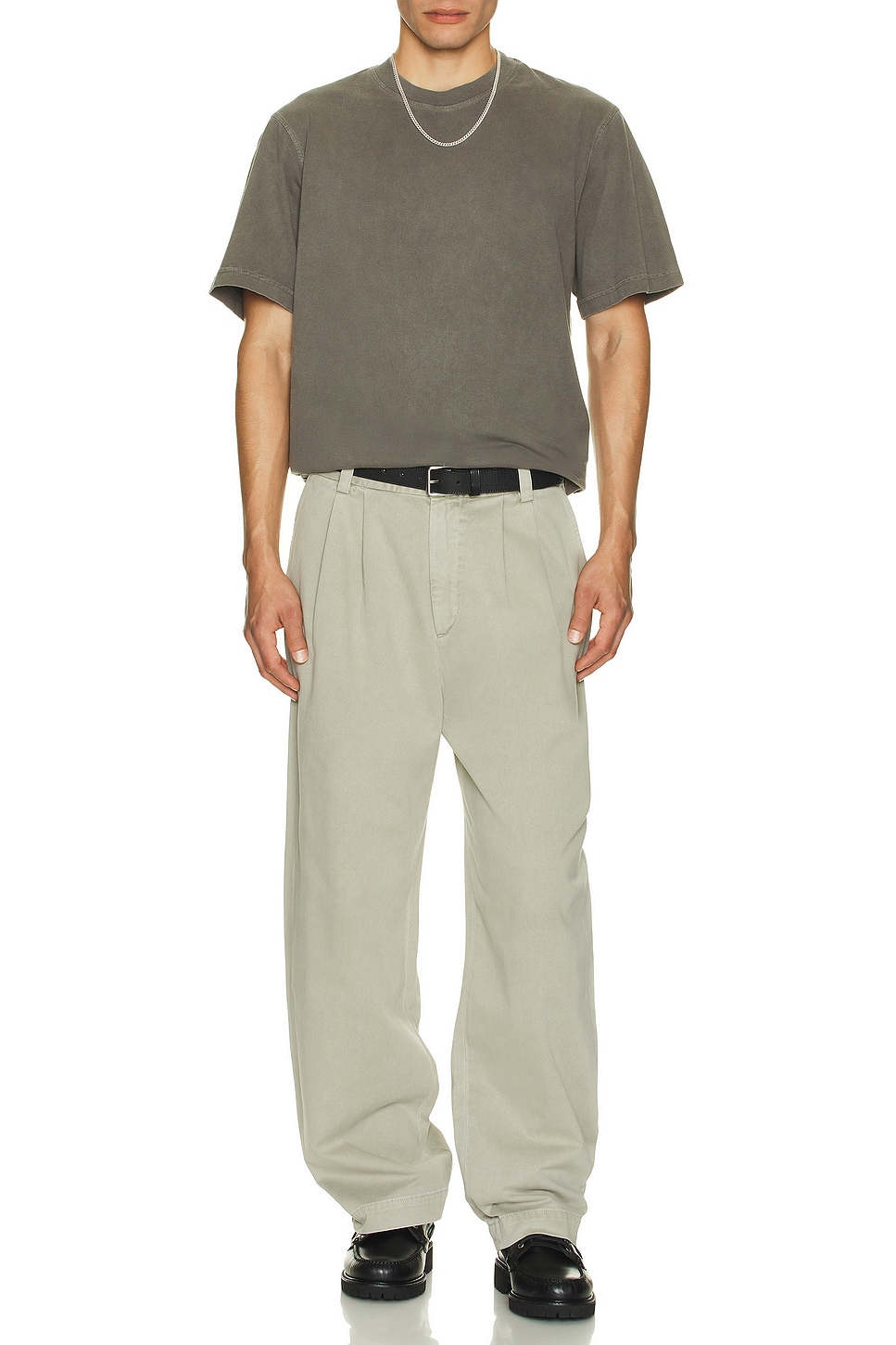 Image 1 of AGOLDE Asha Mock Neck Tee in Flint