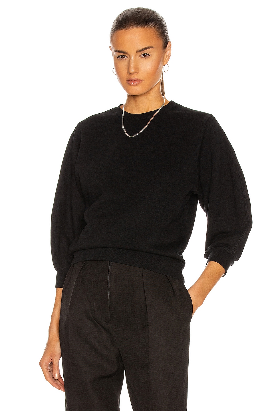 Image 1 of AGOLDE Thora Sweatshirt in Black