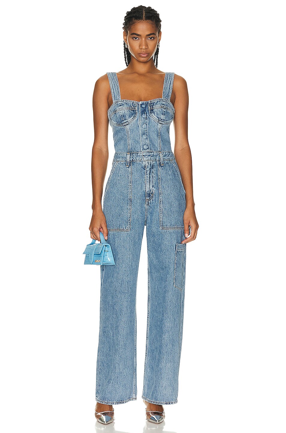 AGOLDE Pandora Denim Jumpsuit in Temor FWRD
