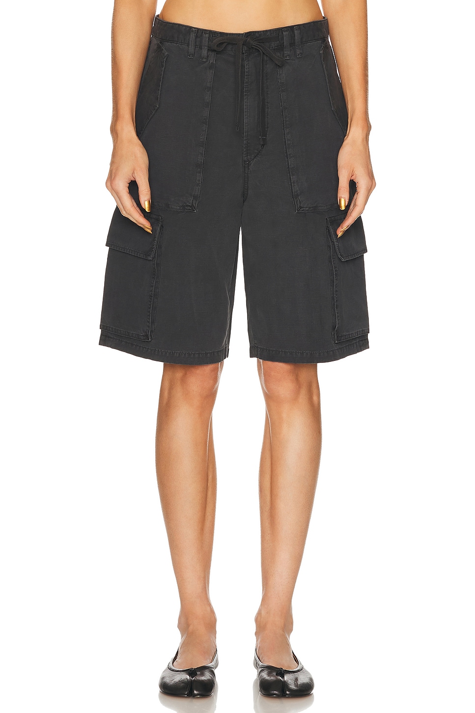 Image 1 of AGOLDE Briar Utility Short in Washed Black