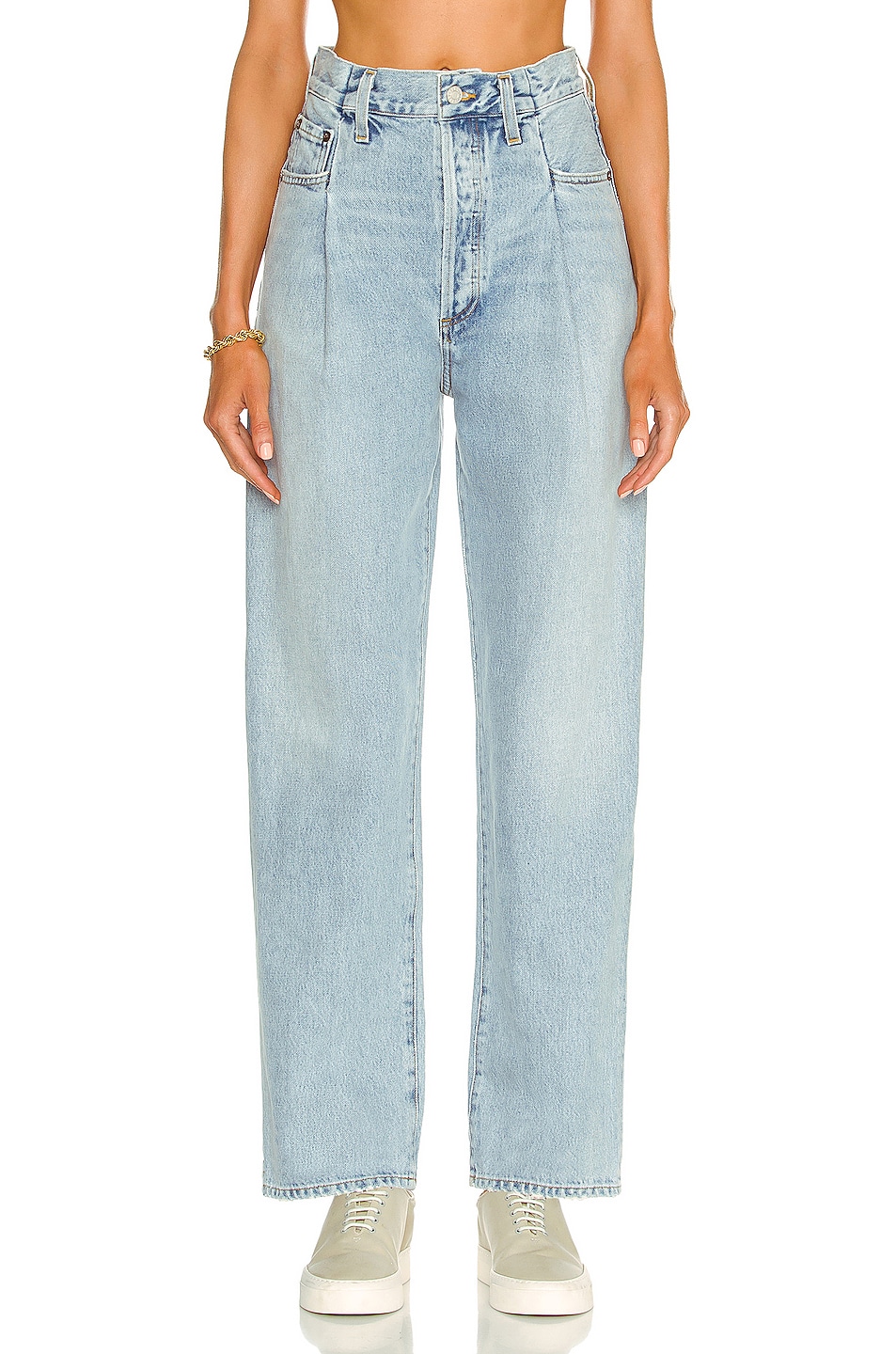 Image 1 of AGOLDE Fold Waistband Jean in Sideline