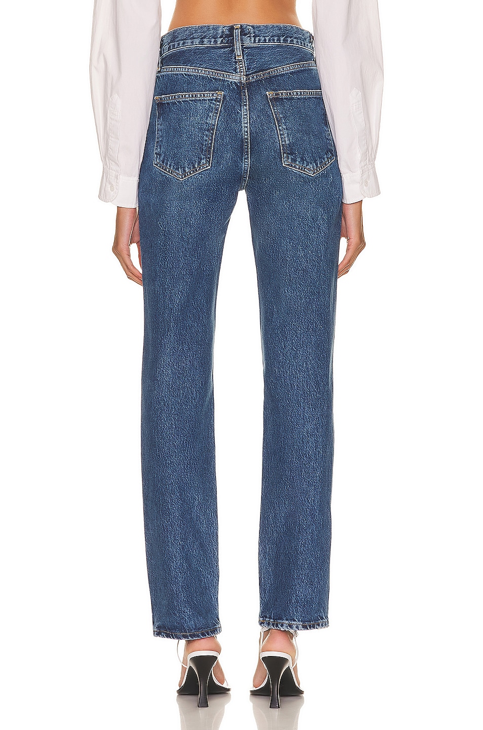 Agolde Lana Mid Rise Straight Jeans
