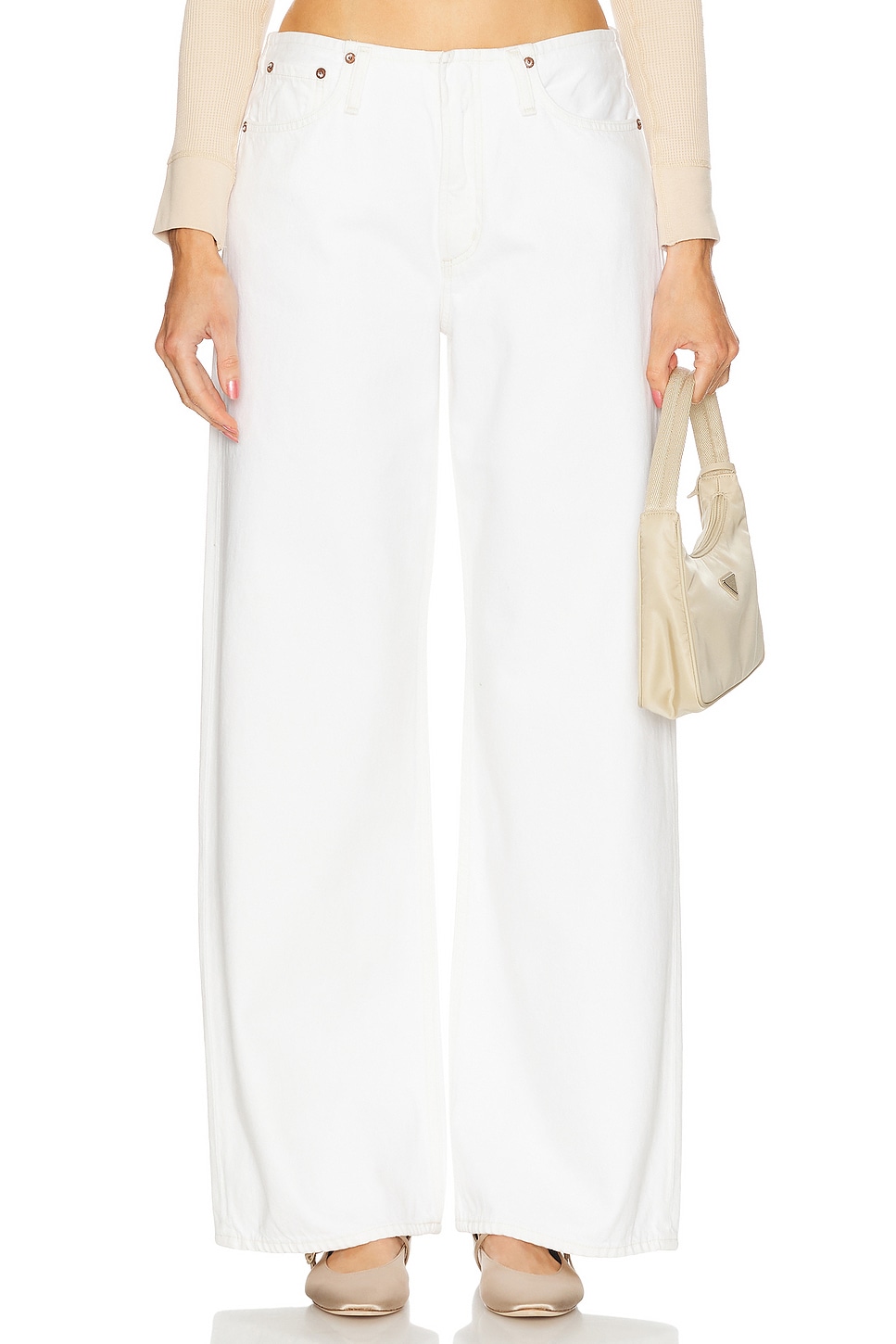 Lex Low Slung Baggy in White