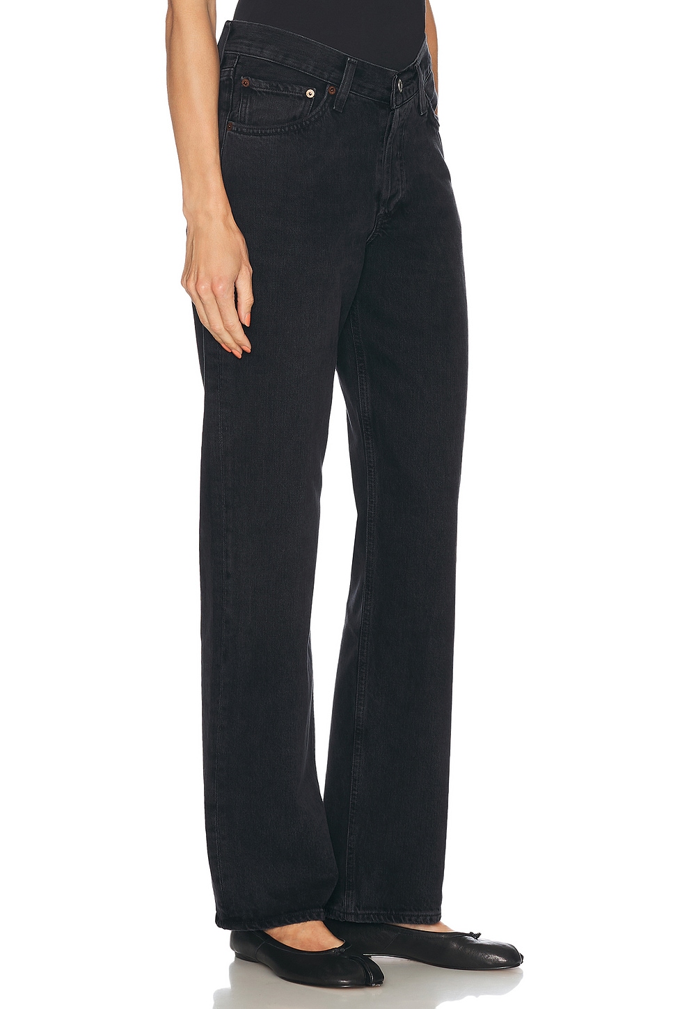 Image 2 of AGOLDE V-waist Kelly Jeans in Decibel