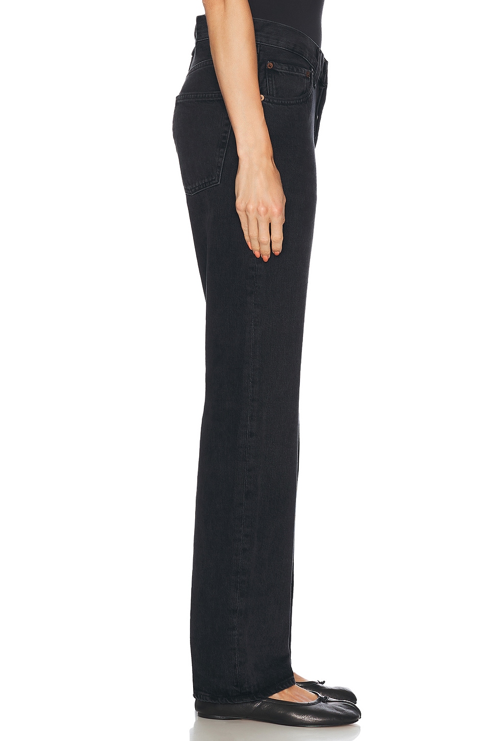 Image 3 of AGOLDE V-waist Kelly Jeans in Decibel