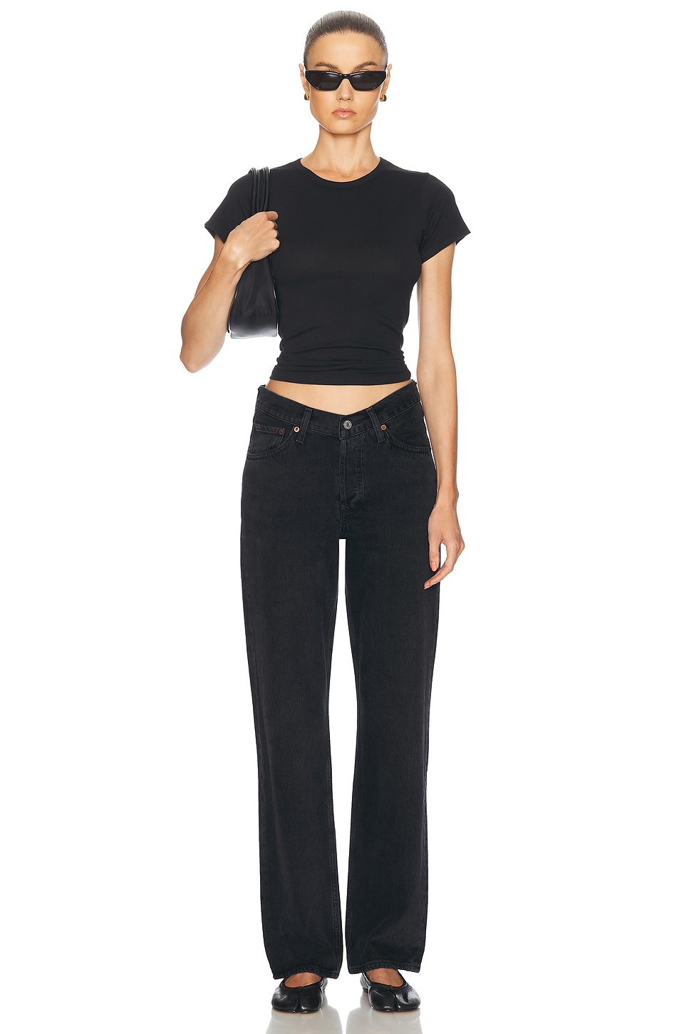 Image 5 of AGOLDE V-waist Kelly Jeans in Decibel