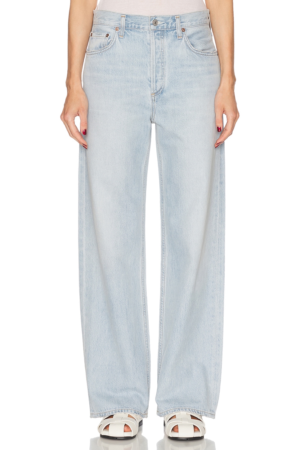 Image 1 of AGOLDE Low Slung Baggy Jeans in Spark