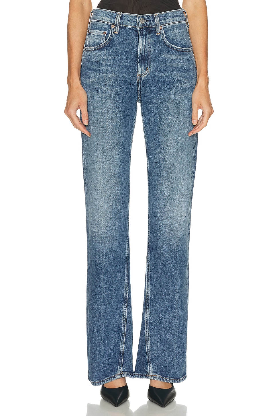 Image 1 of AGOLDE Mid Rise Kick Boot Jeans in Curve