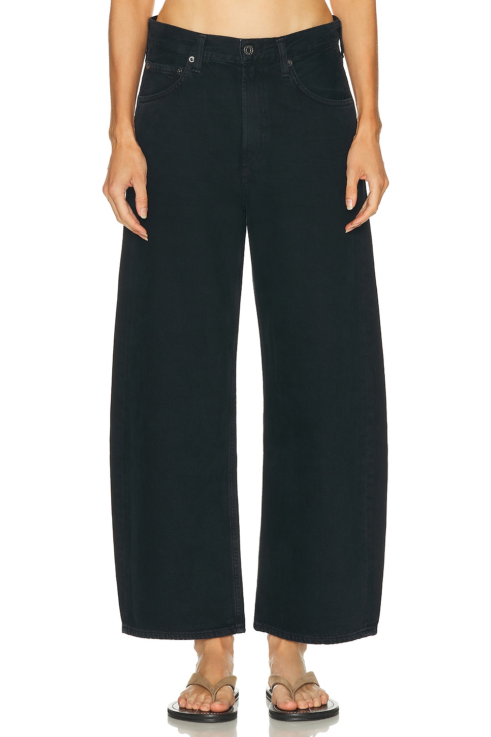 Image 1 of AGOLDE Low Curve Crop Jeans in Crushed