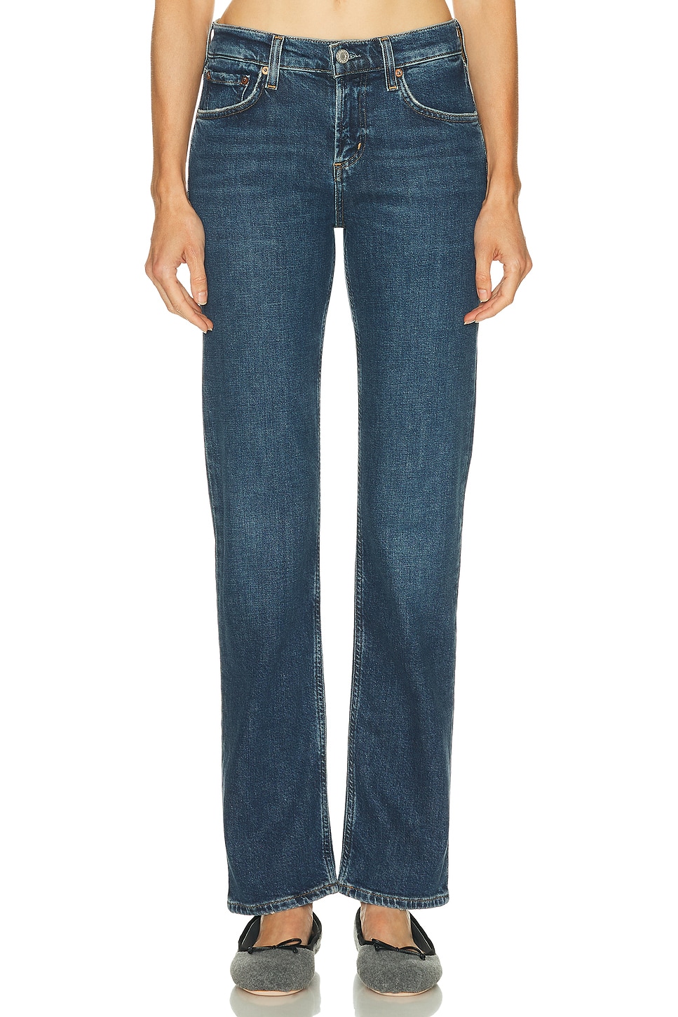 Image 1 of AGOLDE Low Rise Slim Jeans in Slick