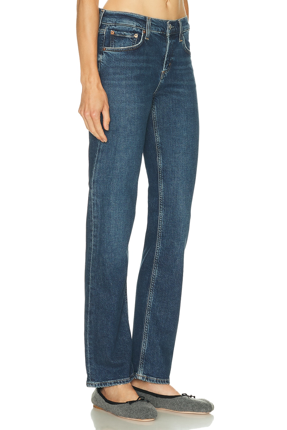Agolde Low Rise Slim Jeans thumbnail